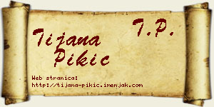 Tijana Pikić vizit kartica